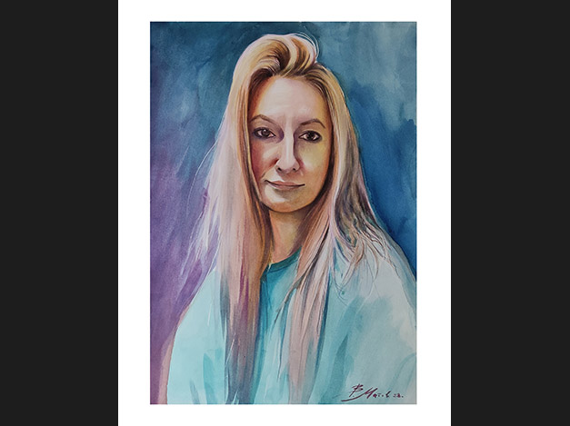 Watercolor portrait-33x47cm
